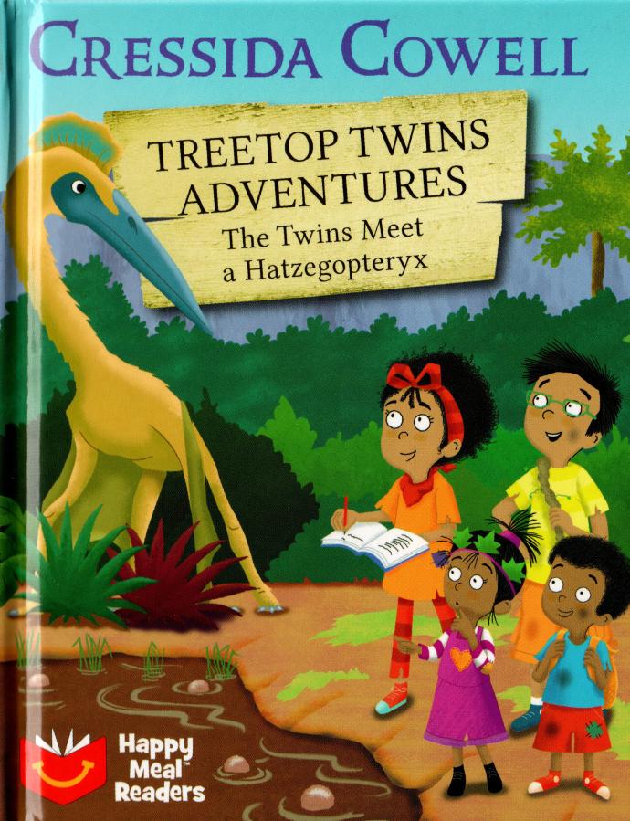 Book cover of The Twins Meet a Hatzegopteryx by Cressida Cowell