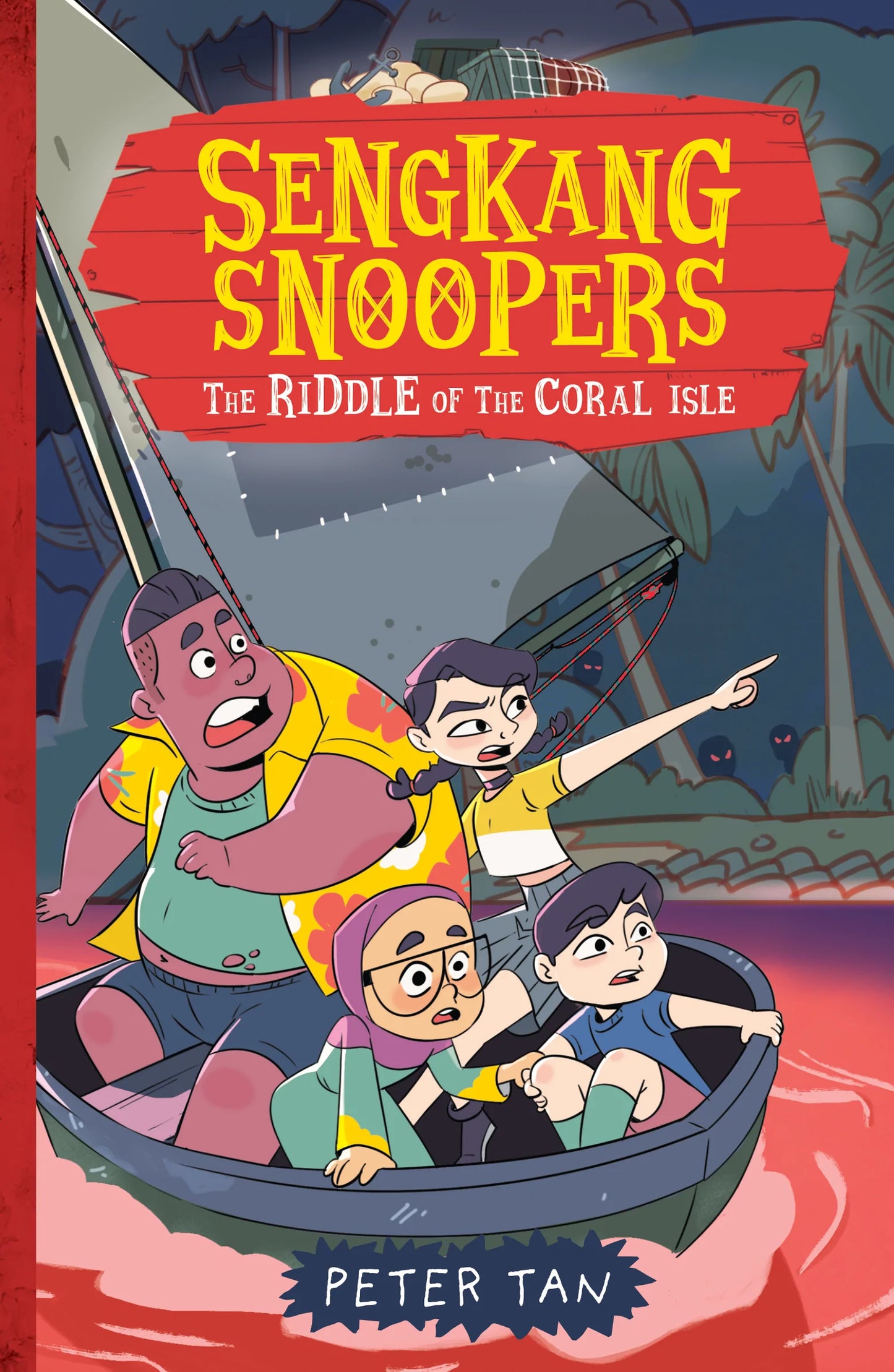 Book cover of Sengkang Snoopers: The Riddle Of The Coral Isle by Peter Tan, Billy Yong (Illus.)