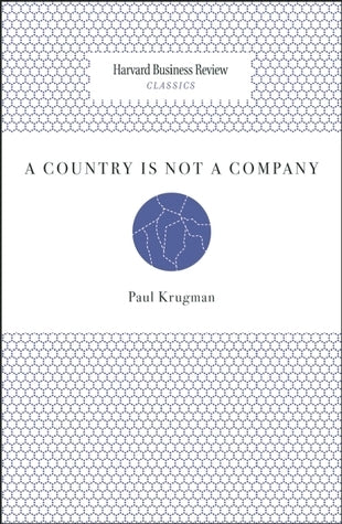 Book cover of A Country Is Not A Company by Paul Krugman