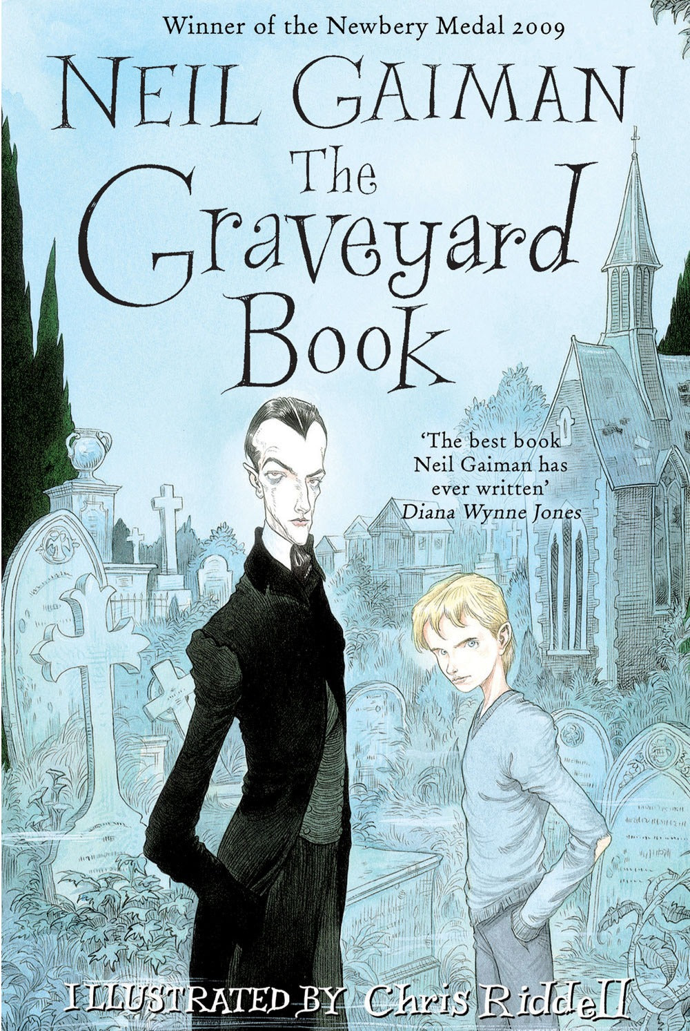 Book cover of The Graveyard Book by Neil Gaiman, Chris Riddell (Illus.)