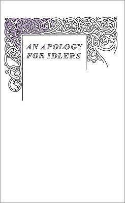 Book cover of An Apology For Idlers by Robert Louis Stevenson