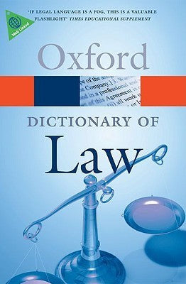 Book cover of A Dictionary of Law by Jonathan Law (Ed.), Elizabeth A. Martin (Ed.)