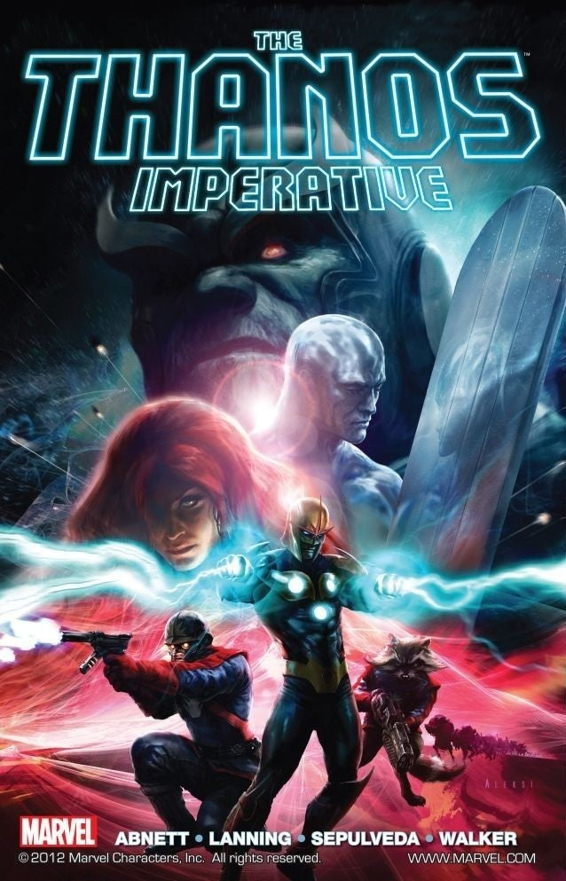 Book cover of The Thanos Imperative by Dan Abnett (Writer), Andy Lanning, Brad Walker (Illus.)