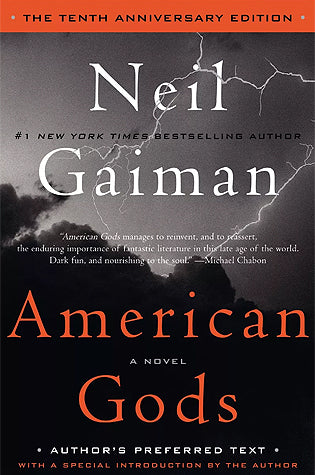 Book cover of American Gods by Neil Gaiman