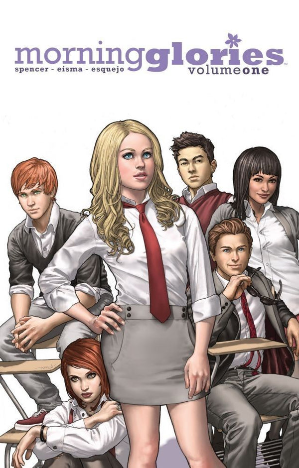 Book cover of Morning Glories, Vol. 1: For a Better Future by Nick Spencer, Joe Eisma (Illus.)