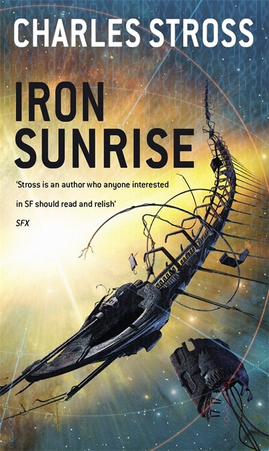 Book cover of Iron Sunrise by Charles Stross