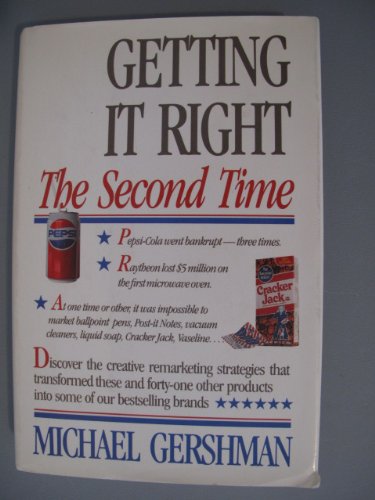 Book cover of Getting It Right the Second Time by Michael Gershman