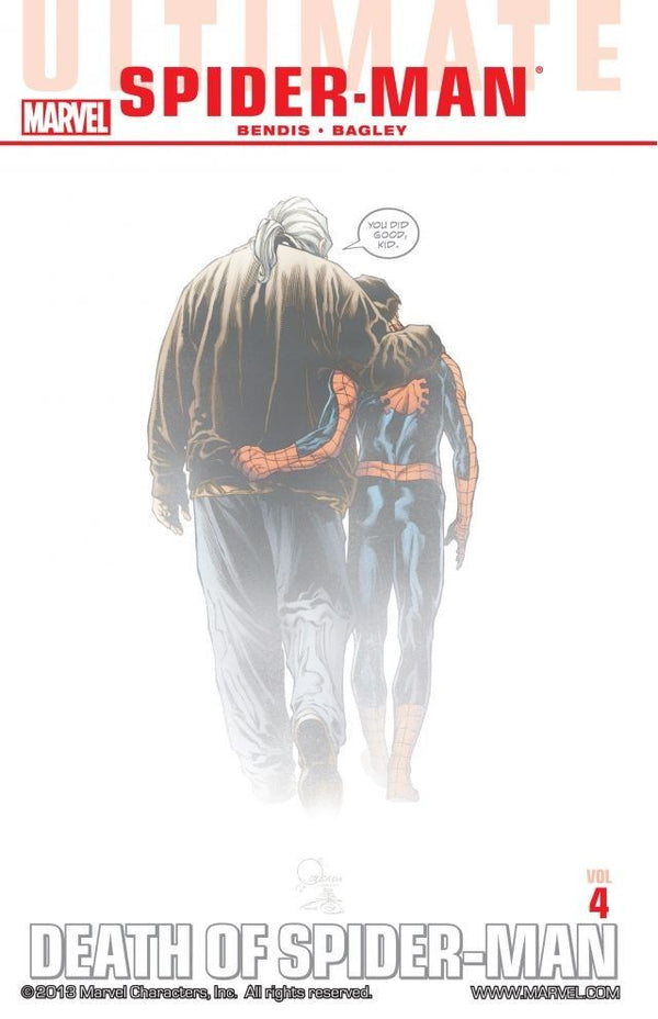 Book cover of Ultimate Comics Spider-Man, Vol. 4: Death Of Spider-Man by Brian Michael Bendis, Mark Bagley (Artist)