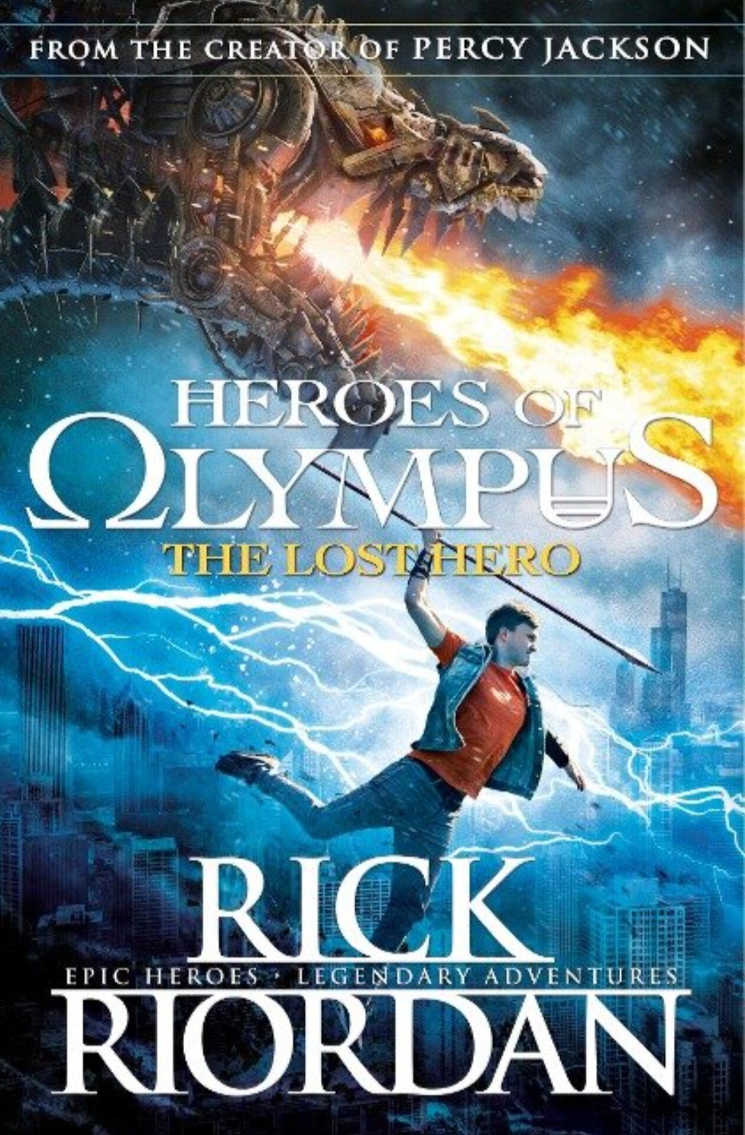 Book cover of The Lost Hero by Rick Riordan