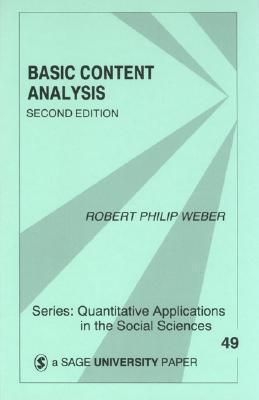 Book cover of Basic Content Analysis by Robert P. (Philip) Weber
