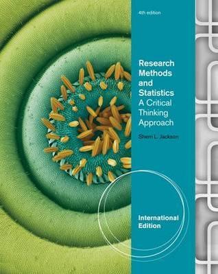 Book cover of Research Methods And Statistics: A Critical Thinking Approach by Sherri L. Jackson