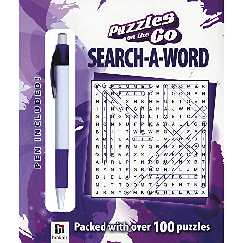 Book cover of Puzzles On The Go Search-A-Word by Hinkler Books