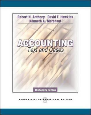 Book cover of Accounting: Texts And Cases by Robert N. Anthony