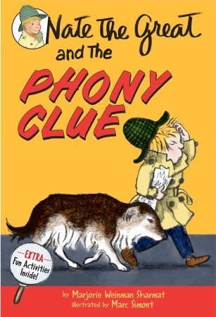 Book cover of Nate The Great And The Phony Clue by Marjorie Weinman Sharmat, Marc Simont (Illus.)