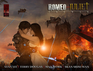 Book cover of Romeo And Juliet: The War by Max Work, Skan Srisuwan (Illus.), Stan Lee (Contrib.), Terry Dougas (Contrib.), William Shakespeare (Source)