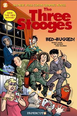Book cover of Three Stooges Graphic Novels #1: Bed Bugged by Jim Salicrup, George Gladir, Stan Goldberg (Illustrations)