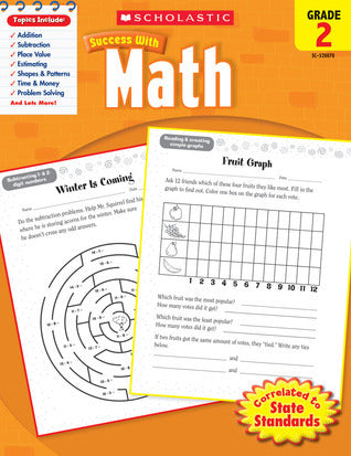 Book cover of Scholastic Success With Math: Grade 2 Workbook by Scholastic Inc.