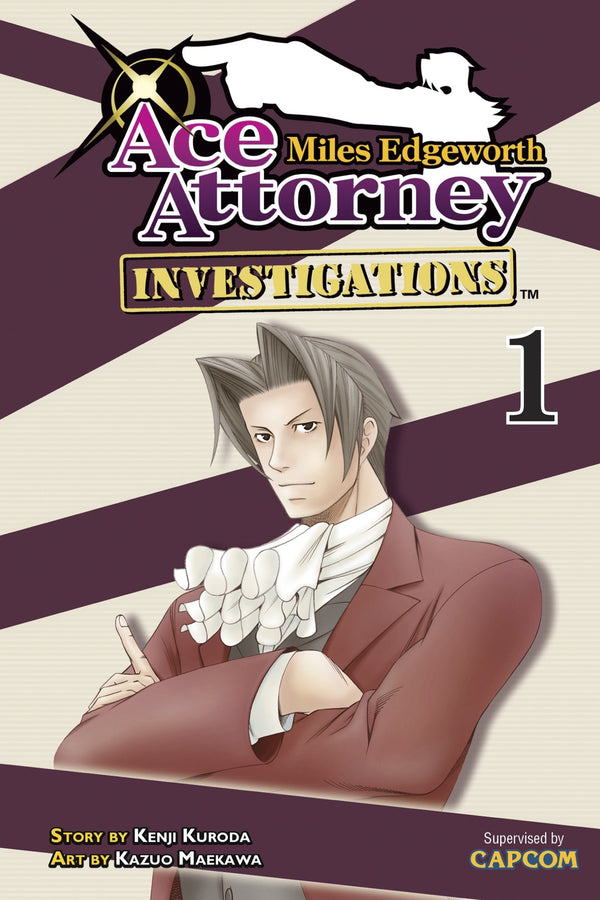 Book cover of Miles Edgeworth: Ace Attorney Investigations 1 by Kenji Kuroda, Kazuo Maekawa (Illus.), Sheldon Drzka (Trans.)