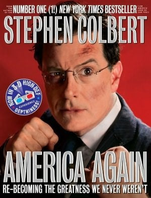 Book cover of America Again by Stephen Colbert