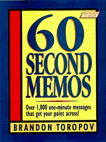Book cover of 60 Second Memos by Brandon Toropov