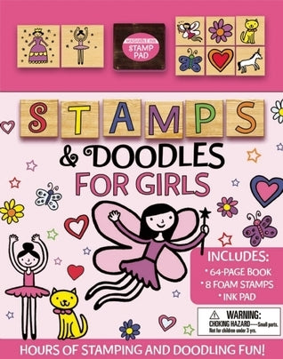 Book cover of Stamps And Doodles For Girls by Maranda Maberry