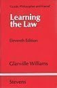 Book cover of Learning The Law by Glanville L. Williams