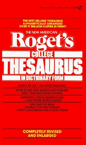 Book cover of The New American Roget's College Thesaurus In Dictionary Form, New American Revised & Enlarged Edition by Philip D. Morehead (Ed.)
