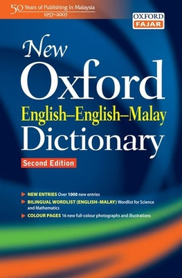 Book cover of New Oxford English-English-Malay Dictionary by Oup /. Oxford Fajar