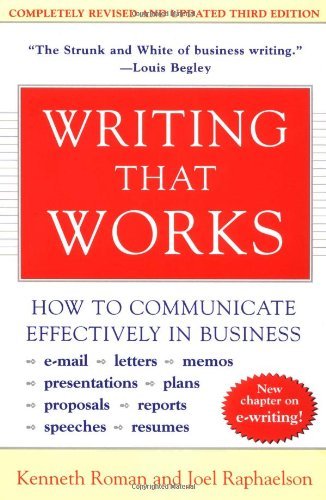 Book cover of Writing That Works by Kenneth Roman, Joel Raphaelson