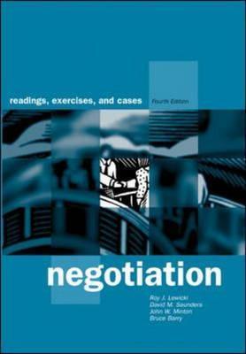 Book cover of Negotiation: Readings, Exercises, and Cases by Roy J. Lewicki