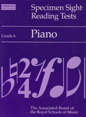 Book cover of Piano Sight Reading Tests: Grade 6 by Associated Board of the Royal Schools of Music