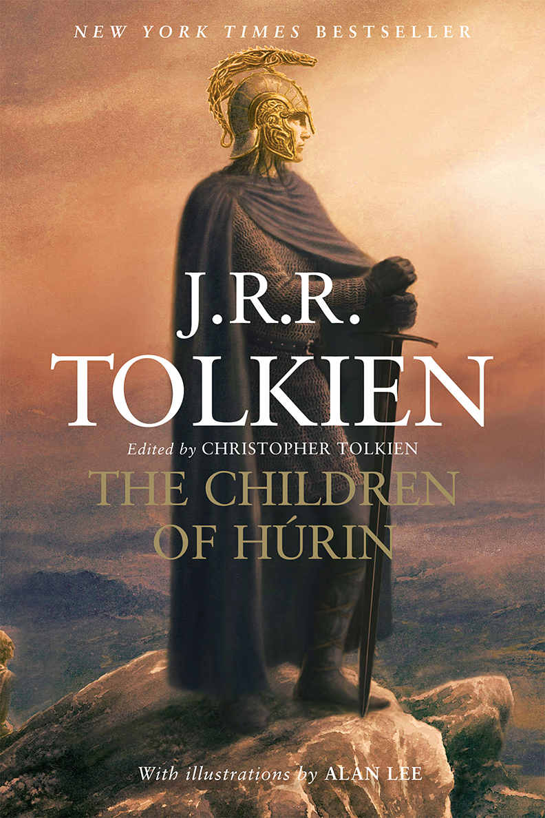 Book cover of The Children of Húrin by J.R.R. Tolkien, Christopher Tolkien (Ed.), Alan  Lee (Illus.)