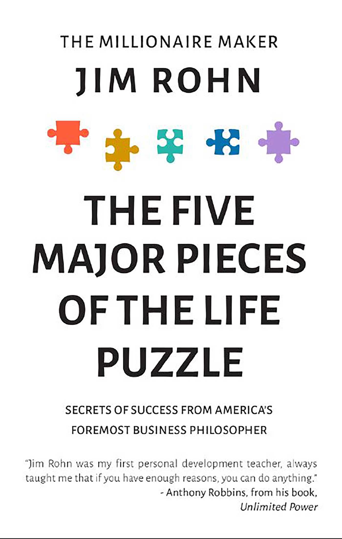 Book cover of The Five Major Pieces To The Life Puzzle by Jim Rohn
