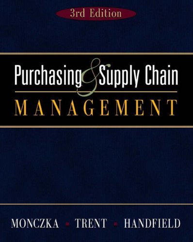 Book cover of Purchasing And Supply Chain Management by Robert M. Monczka, Robert J. Trent