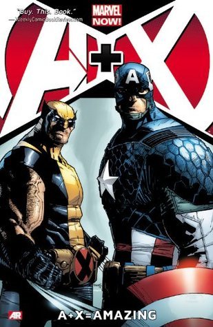 Book cover of A+X, Vol. 2: A+X=Amazing by Zeb Wells, Christopher Yost (Text), Mike Costa (Text), Nathan Edmondson (Text), Stefano Caselli (Illustrations), Chris Turcotte (Illustrations), Humberto Ramos (Illustrations), Reilly Brown (Illustrations), Christopher Hastings (Writer)