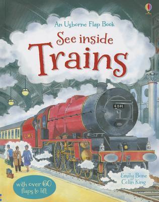 Book cover of See Inside Trains by Emily Bone