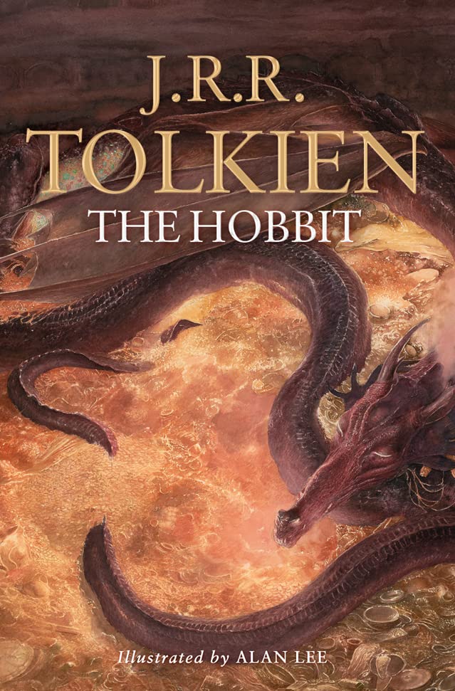 Book cover of The Hobbit by J.R.R. Tolkien, Alan  Lee (Illus.)