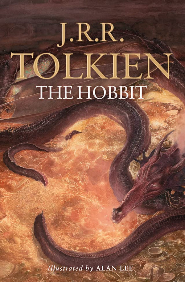 Book cover of The Hobbit by J.R.R. Tolkien, Alan  Lee (Illus.)