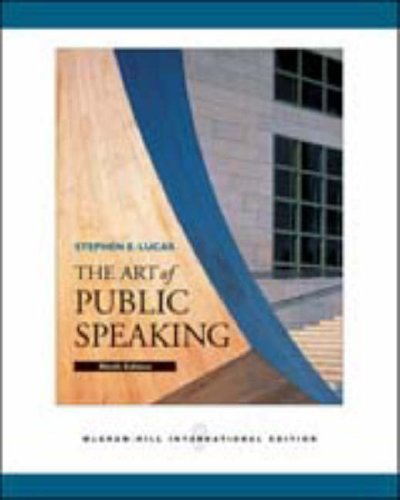 Book cover of The Art Of Public Speaking by Stephen E. Lucas