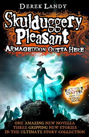 Book cover of Armageddon Outta Here by Derek Landy