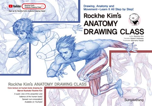 Book cover of Rockhe Kim's Anatomy Drawing Class by Rockhe Kim