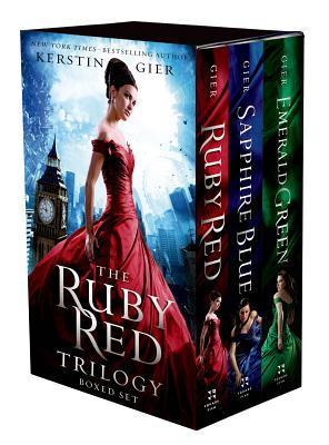 Book cover of The Ruby Red Trilogy Boxed Set: Ruby Red, Sapphire Blue, Emerald Green by Kerstin Gier, Anthea Bell (Trans.)