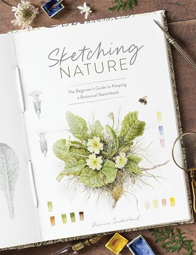 Book cover of Sketching Nature: The Beginner’s Guide To Keeping A Botanical Sketchbook by Dianne Sutherland
