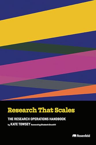 Book cover of Research That Scales: The Research Operations Handbook by Kate  Towsey, Elizabeth Churchill (Foreword)