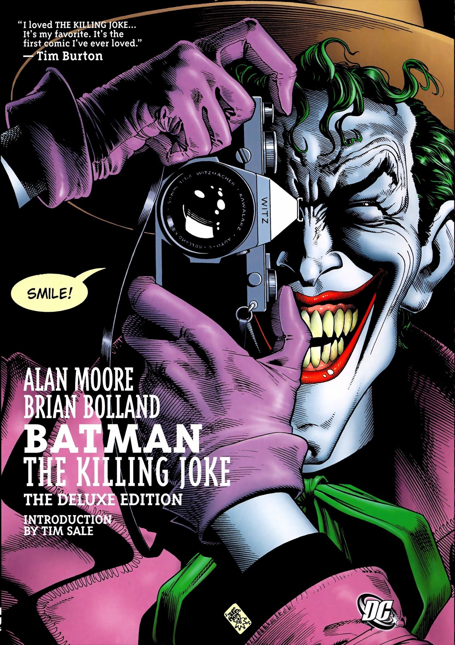 Book cover of Batman: The Killing Joke by Alan             Moore (Writer), Brian Bolland (Illustrator/Colorist), Richard Starkings (Letterer), Tim Sale (Introduction)