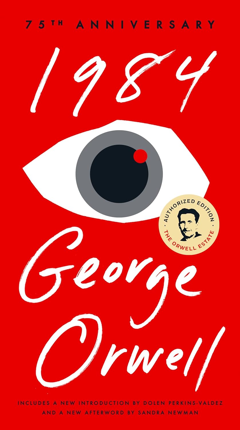 Book cover of 1984 by George Orwell, Erich Fromm (Afterword), Sandra Newman (New Afterword)