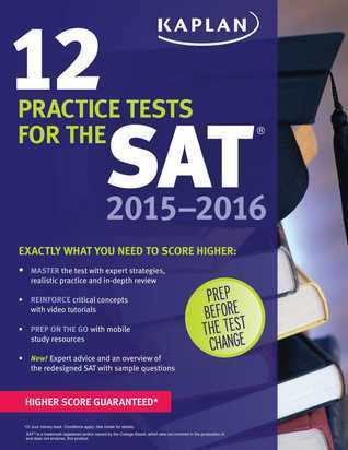 Book cover of Kaplan 12 Practice Tests For The SAT 2015-2016 by Kaplan Test Prep