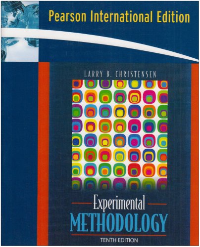 Book cover of Experimental Methodology by Larry B. Christensen