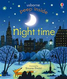 Book cover of Peep Inside Night-Time by Anna Milbourne