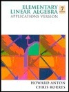 Book cover of Elementary Linear Algebra: Applications Version by Howard Anton, Chris Rorres